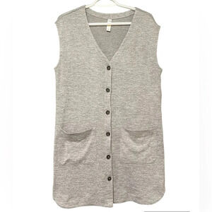 Lolë size medium button down sleeveless sweater . Like new